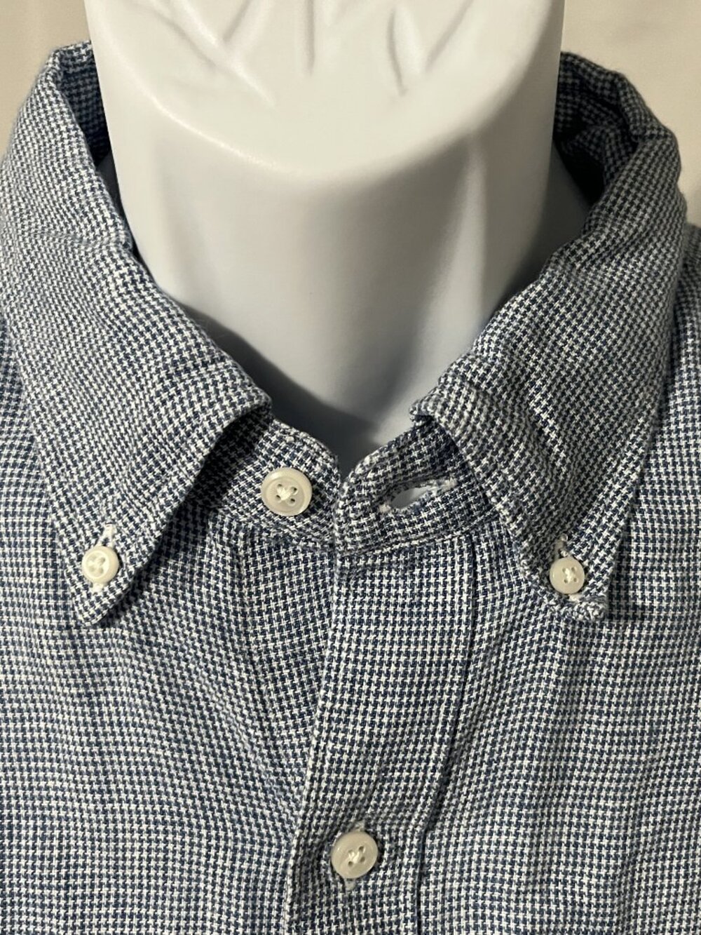 👔 J.Crew Men’s Baird McNutt 100% Linen Slim Untucked Fit Shirt Large Blue White